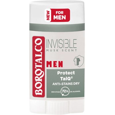Borotalco Men Invisible Dry Deo Stick - Tuhý dezodorant 40 ml