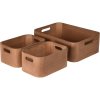 EXCELLENT HOUSEWARE Súprava drevených úložných boxov 3 ks