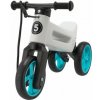 Odrážadlo FUNNY WHEELS Rider SuperSport biele/tyrkys 2v1+popruh,výš.sedla28/30cm nos.25kg 18m+v sáčk