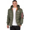 Alpha Industries Zimná bunda Hooded Puffer Alpha Zelená S