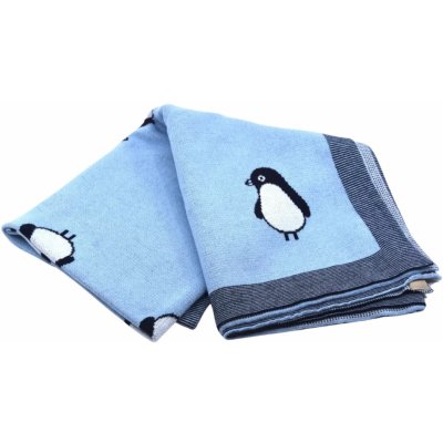 Orient House Detská deka Tučniak svetlo modrá