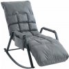 Hojdacie kreslo s 5-stupňovým nastavením, polstrované, šedé