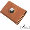 Kožená peňaženka FIXED Tripple Wallet for AirTag z pravej hovädzej kože, (hnedá) FIXWAT-TR2-BRW