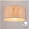 | Brilagi - LED detský luster na lanku BOBO 1xE27/60W/230V pr. 35 cm biela/zajačiky | 8590828051138