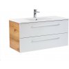 Základná skrinka Vario Clam 100 s umývadlom dub-biela