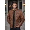 Max Original Leather Pánska kožená bunda 2101 cognac (L 46-48) - Cognac - L