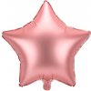 Party Deco FB3S 019R Fóliový balón Matná hviezda 48cm Rúžove zlato (Vhodné pre plnenie vzduchom aj héliom.)