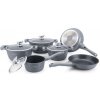 Royalty Line sada hrncov s mramorovým povrchom 10 ks RL-BS1010M Silver