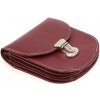 Vínovo červená dámska kožená peňaženka so zámočkom Clarienss