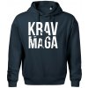 Nápis Krav Maga - Oversized mikina pánska Moon - kratšia + širšia - L ( Tmavomodrá (veľmi tmavá - skoro čierna) )