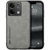 Kožený kryt Skin Feel na Xiaomi Redmi Note 13 - Svetlo sivá