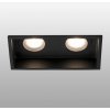 FARO BARCELONA Zapustené svetlo Hyde 2-pl. IP44 v čiernej - 40125N