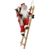Vianočná derkorácia santa na rebríku