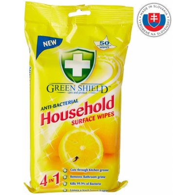 Green Shield Household Surface Wipes 4v1 pro domácnost vlhčené ubrousky 50 kusů