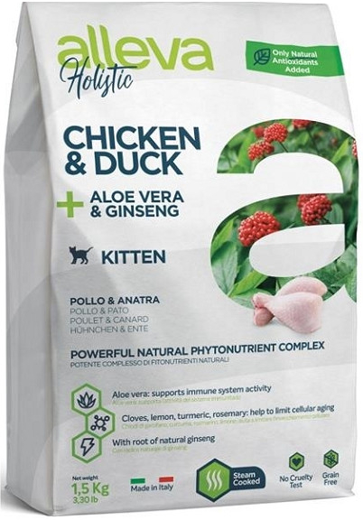 Alleva HOLISTIC cat kitten chicken duck aloe vera 1,5 kg