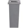 Šedý plastový odpadkový kôš FIT-BIN s šedým vekom, 53 l