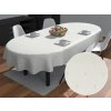 Biante Teflónový oválny obrus TF-017 Obdĺžničky - lesklý smotanový 140x220 cm