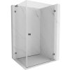 Mexen Lunar-B L výklopný sprchový kút pravý 80 x 70 cm, číre sklo, brúsený grafit, 832L-080-070-66-00-P