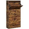 VASAGLE Výklopný regál na topánky 60x24x120cm hnedý