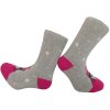 Detské froté ponožky Mrož - 28-32 / malinová/šedá
