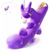 SuperLove 4in1 Dual Flapping Heating Rabbit Vibrator Purple