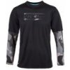 SENSOR FT MEN'S ESCAPE MERINO LONG SLEEVE TEE black/camo L; Černá triko