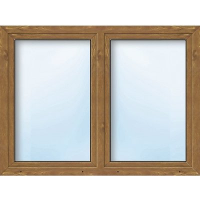 ARON Plastové okno dvojkrídlové Basic biele/zlatý dub 1250 x 700 mm DIN ľavé