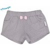 Detské krátke nohavice sivé s bodkami