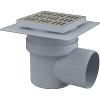 Alcadrain - Podlahová vpusť 150×150/110 mm bočná, mriežka nerez APV12