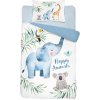DETEXPOL Bambusové obliečky do postieľky Zvieratká modrá Bavlna, Bambus, 100/135, 40/60 cm