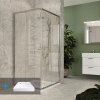 Mereo Kora Lite sprchový set: sprchovací kút 90x90x185 cm, chróm ALU, sklo číre, 90 cm, vanička, sifón CK34123ZH
