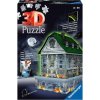 RAVENSBURGER Svietiace 3D puzzle Nočná edícia Strašidelný dom 257 dielikov