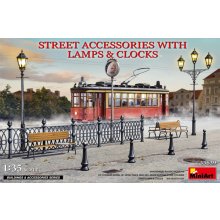 Lamps Street Accessories w/ & Clocks 1:35