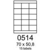 etikety RAYFILM 70x50,8 univerzálne biele R01000514F (1.000 list./A4)