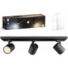 LED bodové stropné svetlo čierne 3x 4,2W CCT PHILIPS HUE Bluetooth Zigbee + stmievač