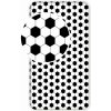 Čiern-obiela napínacia bavlnená detská plachta na jednolôžko 90x200 cm Football – Jerry Fabrics