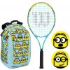 Wilson Minions 2.0 Jr 25/Backpack/2 Dampeners Kit - yellow/blue/blue