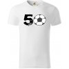 Futbal okrúhle narodeniny 50 - Tričko z organickej bavlny - 3XL ( Biela )