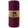 MMboutique bavlněná šňůra na macramé Single twist 3mm 100m Burgund