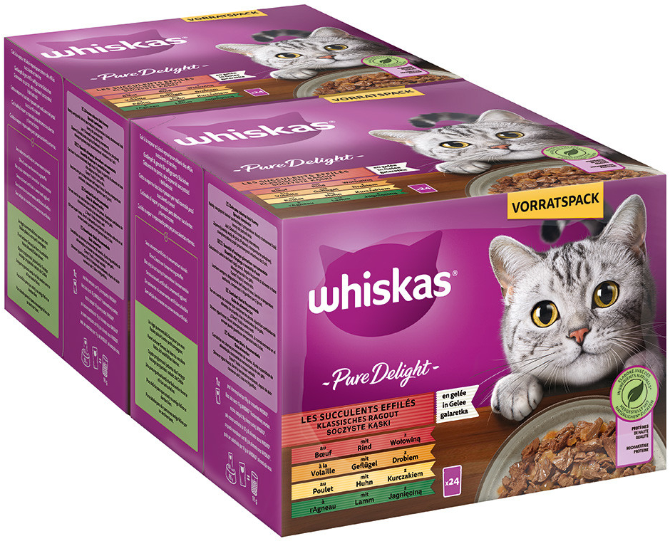 Whiskas Pure Delight klasické ragú v želé 48 x 85 g