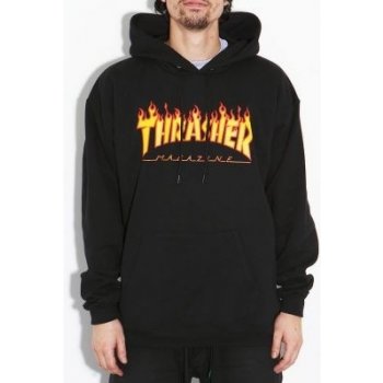 Thrasher Flame Hood pánska mikina black