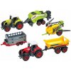 Súprava Nicola Toys traktory s prívesmi, 6 kusov