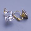 Náušnice Swarovski kocky 10mm, 12mm Crystal (číra) 12mm
