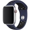 eses Športový silikónový perforovaný remienok pre Apple Watch 42 mm/44 mm/45 mm/46 mm/49 mm Farba: mesačná modrá - čierna