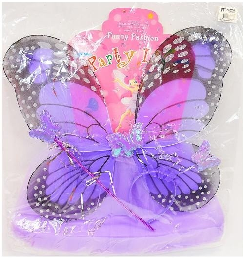 motýlia víla s krídlami fialový