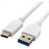 OEM Kabel C-TECH USB 3.0 AM na Type-C kabel (AM/CM), 2m, bílý CB-USB3C-20W C-Tech