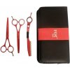 Fox Color Kit Set Red kadernícke nožnice 5,5 + efilačné nožnice 5,5 + britva