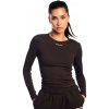 Dámske tričko GymBeam Women‘s Aura Long Sleeve T-Shirt Tee Brown M