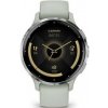 Inteligentné hodinky Garmin Venu 3S - Silver / Sage Gray Silicone Band (010-02785-01)