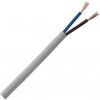 Ohybný PVC kábel H05VV-F 2x0,75 mm2 (CYSY), biely – Metráž
